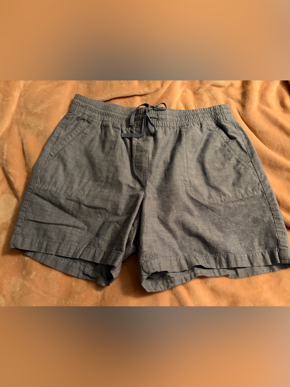 Talbots chambray elastic waist shorts